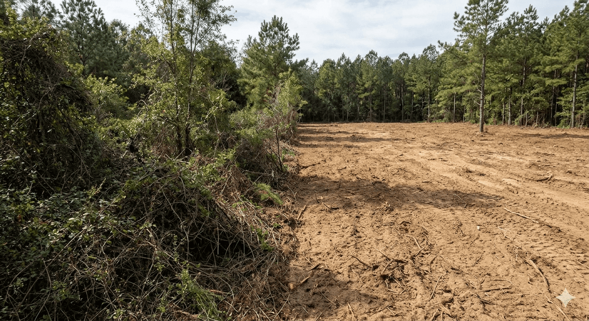 Brush clearing in southeast Georgia